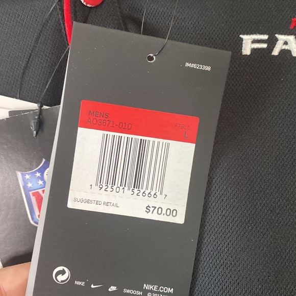 NWT Nike Long Sleeve Atlanta Falcons Polo - Picture 3 of 6